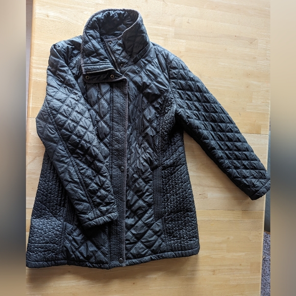 Hunter Green Quilted Puffer Jacket Equestrian Style - Picture 5 of 6